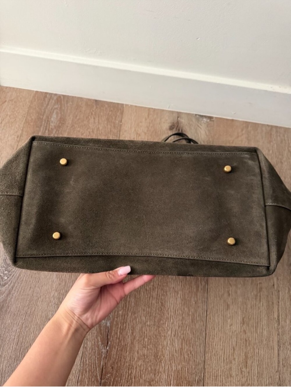 Coach Olive Suede Gramercy Tote 🫒 NWT - Picture 7 of 13